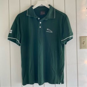 Jaguar automobile polo shirt. Sz M. Color: green